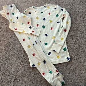 GAP Kids Boy PJ Set Size 10 Cream W Stars